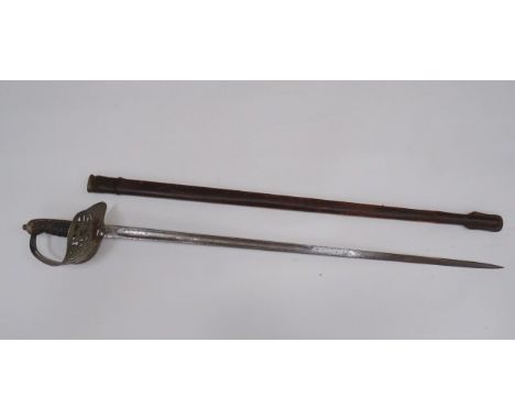 1897 Pattern Infantry Officer’s Sword32 3/4 inch, dumb bell blade with central fuller.  Foliage engraved panels and crowned G