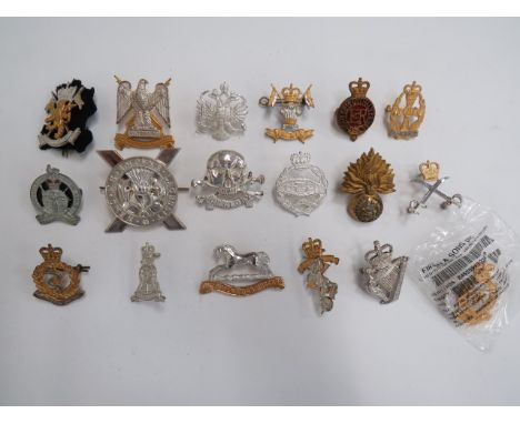Selection of Officer Post 1953 Cap Badgesincluding silvered and gilt Scottish Yeomanry ... QC silvered and gilt QARANC ... QC