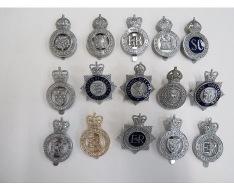 Selection of Special Constabulary Cap Badgesincluding KC chrome and enamel Liverpool City Police ... QC chrome and enamel Sta