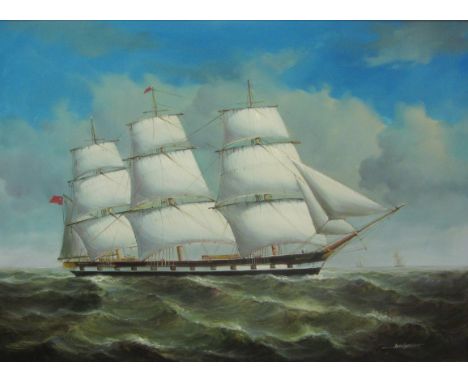 Jean Michel Laurent (French 1898-1988): Portrait of a Three masted Sailing Ship, oil on panel signed 39cm x 54cm

DDS - Artis