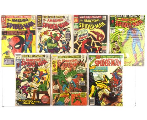 The Amazing Spider-Man Annuals: a group of 7 early rare issues featuring 1st appearance of Xandu, key Sinister Six appearance
