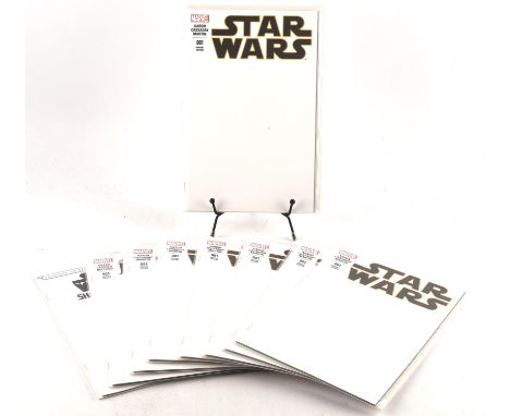 Star Wars: a group of 8 blank sketch covers (Marvel comics, 2015).This lot features:Star Wars (2015) No. 1 Blank sketch varia