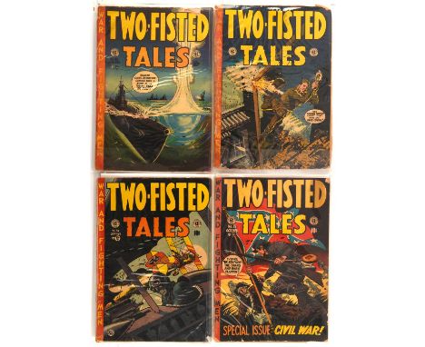 Two-Fisted Tales Nos. 32, 33, 34, 35  a group of 4 classic Golden-Age EC war comics featuring cover art by Harvey Kurtzman an