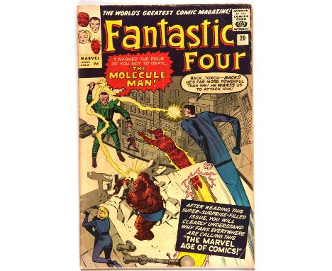Fantastic Four No. 20 featuring 1st appearance and origin of Molecule Man (Marvel Comics, 1963).Featuring 1st appearance and 