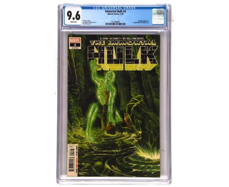 The Immortal Hulk No. 2 CGC Grade 9.6 featuring 1st appearance of The Doctor Fyre with Alex Ross cover (Marvel Comics, 2018).