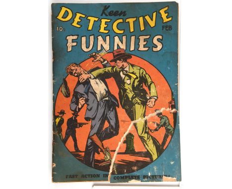 Keen Detective Funnies Vol. 2 No. 2  Classic Golden-age crime issue (Centaur Comics, 1939).Exceptionally rare example of earl