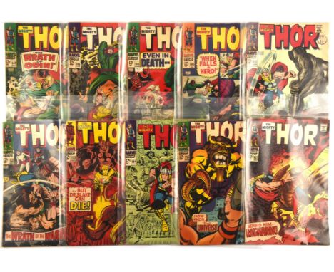 The Mighty Thor: a run of 10 early Silver-age issues featuring key 1st appearances, classic covers and notable issues (Marvel