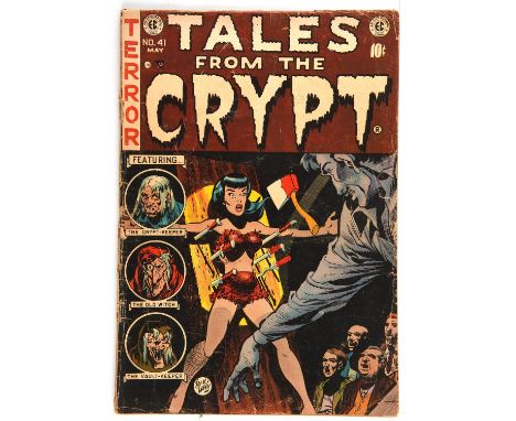 Tales from the Crypt No. 41  Classic Jack Davis Pre-code EC Good-Girl horror cover (EC Comics, 1954)Rare example of early EC 