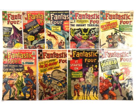 Fantastic Four: a group of Silver-Age 9 comics featuring key 1st appearances, classic covers and major event issues (Marvel C