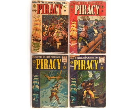 Piracy Nos. 1, 4, 5 and 7  a group of 4 classic Golden-Age Pre-code EC comics featuring Wally Wood first cover (EC Comics, 19