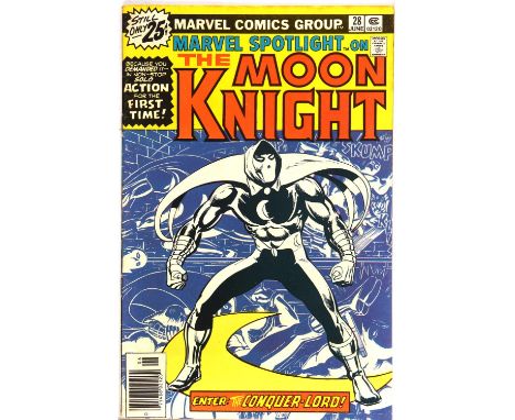 Marvel Spotlight No. 28  featuring the 1st solo Moon Knight story - US Cents edition (Marvel Comics, 1976).Key Marvel solo St