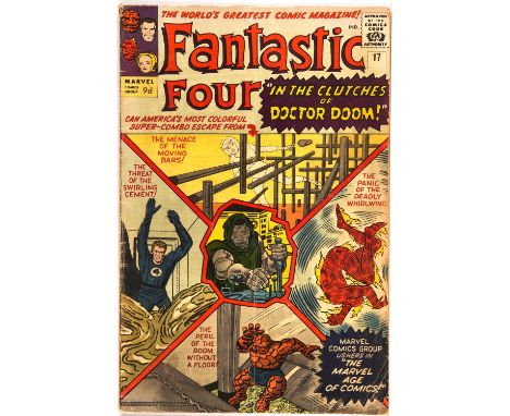 Fantastic Four No. 17 featuring early Doctor Doom cover (Marvel Comics 1963).Classic Jack Kirby Doctor Doom cover.This lot fe