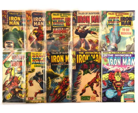 Tales of Suspense featuring Iron Man and Captain America: a group of 10 early Silver-age issues featuring key 1st appearances