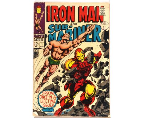 Iron Man and Sub-Mariner No. 1 (Marvel comics, April 1968).Predates the publication of both Iron Man No. 1 and Sub-Mariner No