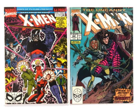 Uncanny X-Men No. 266 and Annual No. 14 - featuring the 1st cameo and full appearance of Gambit (Marvel comics, 1990).Featuri