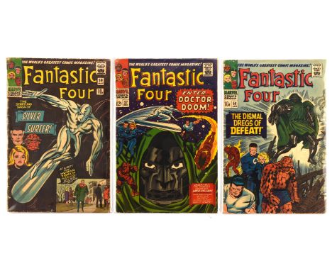 Fantastic Four Nos. 50, 57, 58 -  a group of 3 issues featuring classic Silver Surfer and Doctor Doom covers (Marvel Comics 1