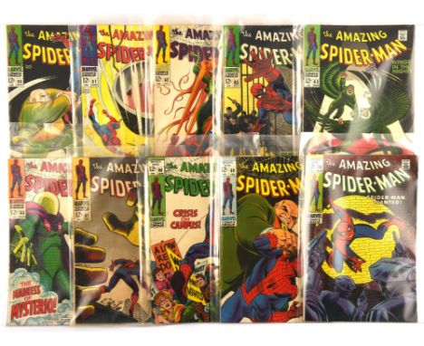 The Amazing Spider-Man: a group of 10 early rare issues featuring classic covers and key 1st appearance issues (Marvel Comics
