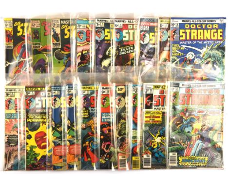 Doctor Strange: a group of 19 early Silver and Bronze-Age issues featuring notable issues (Marvel Comics, 1969 onwards).This 