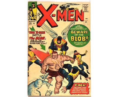 The X-Men No. 3  1st appearance of the Blob (Marvel Comics, 1964).Featuring the 1st appearance of the Blob, key X-Men villain