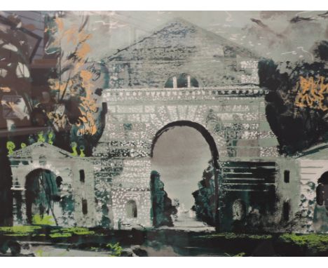 A Limited Editon print after John Piper, Holkan Gate, Norfolk, signed, 24in x 33in with Christies Contemporary Art Certificat