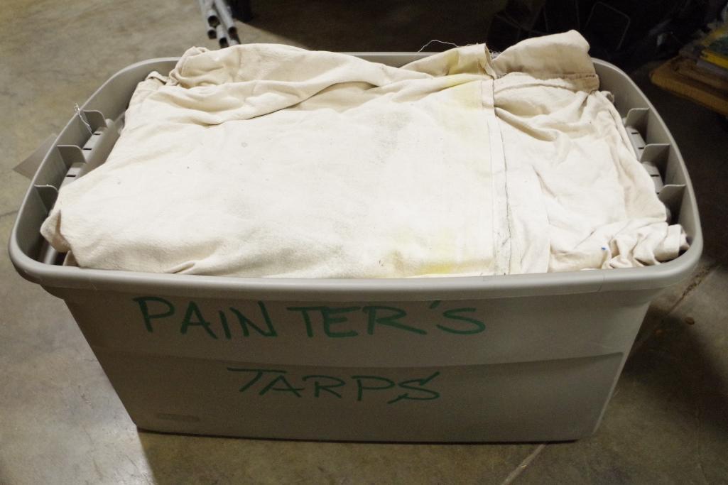 white painters tarp