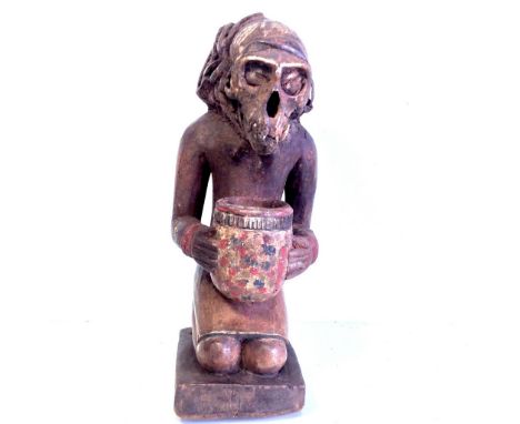 A tribal monkey veneration item made with a real monkey skull.