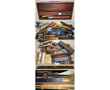 Various Planes And Other Tools including Stanley No.7, Stanley No.4, Stanley No.78 shoulder plane and a wooden block plane; t