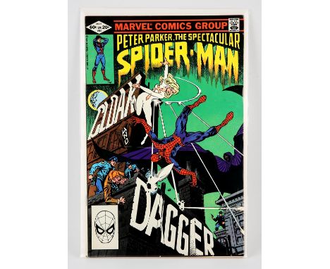 Marvel Comics: Peter Parker The Spectacular Spider-Man No. 64 featuring the 1st appearance of Cloak and Dagger (1981).Featuri
