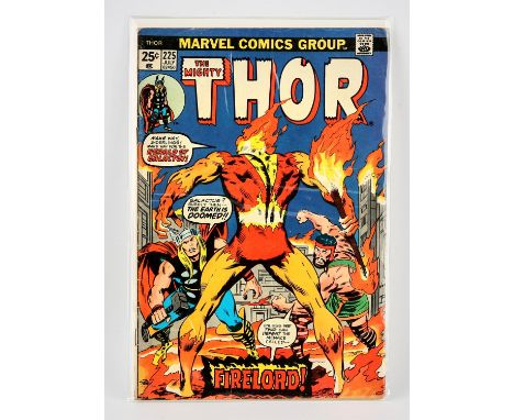 Marvel Comics: The Mighty Thor No. 225 featuring the 1st appearance of Firelord (1974).Featuring the 1st appearance and 1st c