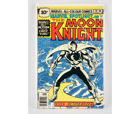 Marvel Comics: Marvel spotlight on Moon Knight featuring the 1st solo Moon Knight story (1976).Featuring the 1st solo story a