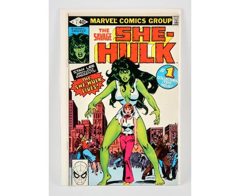Marvel Comics: The Savage She-Hulk No. 1 featuring the 1st appearance of She-Hulk (1979).Featuring the 1st appearance and ori