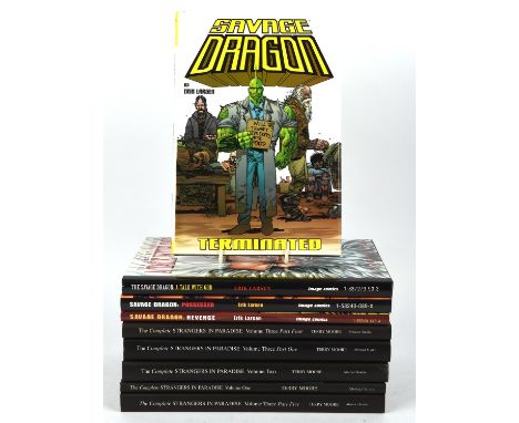  A collection of Savage Dragon & Strangers in Paradise HardcoversAll in excellent, like new condition bearing the slightest m