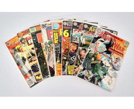 DC Comics: Our Army at War featuring Sgt Rock, a group of 9 comics featuring key 1st appearance and notable issues (1976 onwa