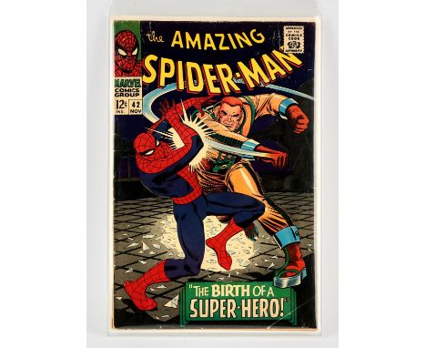 Marvel Comics: The Amazing Spider-Man No. 42 (1966).Featuring the 1st full appearance of Mary Jane Watsons face, a romantic l
