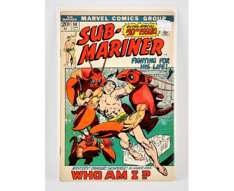 Marvel Comics: Sub-Mariner No. 50 featuring the 1st appearance of Namorita (1972).Featuring the 1st appearance of Namorita, a