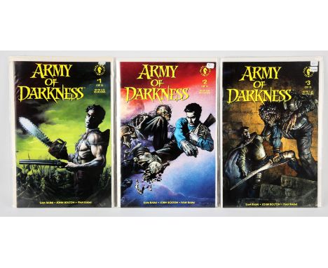 Dark Horse Comics: Army of Darkness Nos. 1,2 & 3 (1992).The 1st appearance of the Army of Darkness in comics.This lot feature
