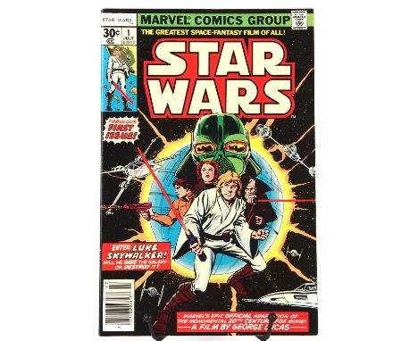 Marvel Comics: Star Wars No. 1 1st Print, July 1977. Part One of Star Wars: A New Hope adaptation. Based on the screenplay by
