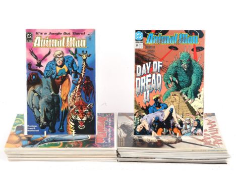 DC comics: Animal Man. A group of forty-one (41) comic book issues (1988 -2011).Animal Man (Bernhard Buddy Baker) is a superh