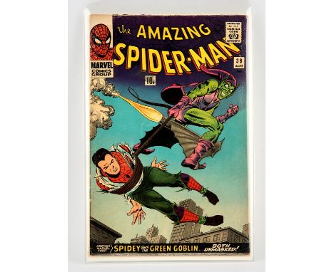 Marvel Comics: The Amazing Spider-Man No. 39 (1966). Normon Osborne revealed to be the Green Goblin. First issue with John Ro