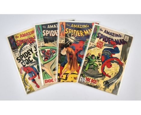 Marvel Comics: The Amazing Spider-Man, a group of issues featuring Key Doctor Octopus appearances and classic covers (1967).T