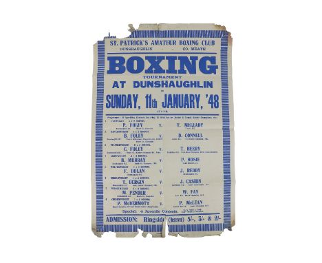 Boxing: Co. Meath Poster, Saint Patricks Amateur Boxing Club, Dunshaughlin , Co. Meath Boxing Tournament - at Dunshaughlin 11
