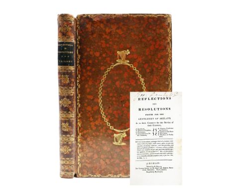 Binding: [(R.E.M.) [Madden (Samuel)]&nbsp;Reflections and Resolutions Proper for the Gentleman of Ireland, 8vo D. (R. Reilly 