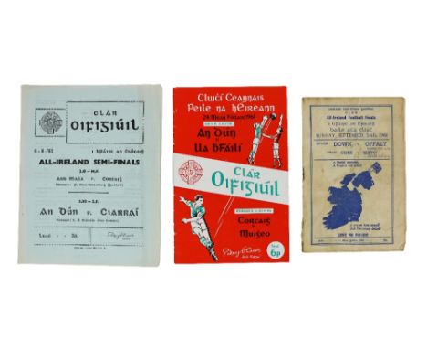 1961, All-Ireland Championship  G.A.A.:&nbsp;Football 1961, Clar Oifigiuil, Croke Park, All-Ireland semi-final, Down v. Kerry
