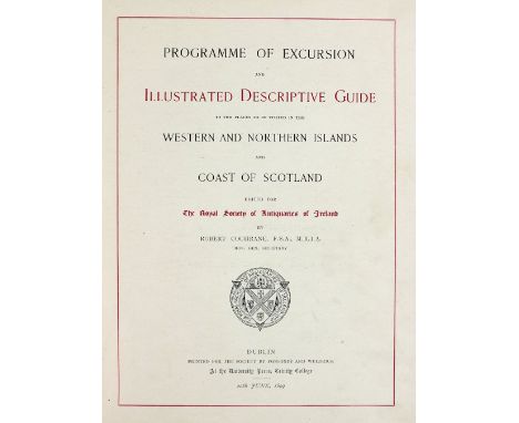 With Original Photos Tipped-in R.S.A.I.: Cochrane (Rob.)&nbsp;Programme of Excursion&nbsp;and Illustrated Descriptive Guide t