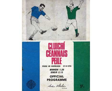 G.A.A.: Football, 1970 Official Programme,&nbsp;Cluichi Ceannais Peile, Park Croke, 27.9.1970 Kerry V. Meath, 4to, D. 1970, i
