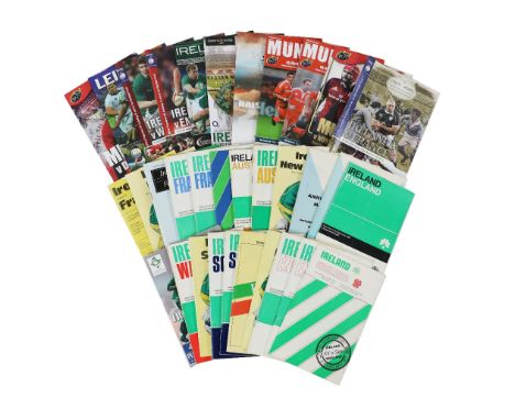 Rugby: I.R.F.U., Munster etc., 1960's-2000's, a large Collection of Official Match Programmes for Home and Away International