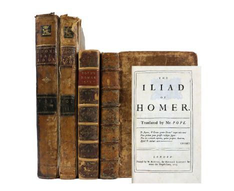 Pope (Alex)&nbsp;The Iliad of Homer, 4 vols. in 2, lg. folio Lond. 1715-1718, cont. calf; also&nbsp;The Doomsday Book, Vols. 