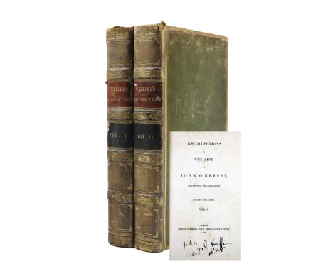Signed by Author, &amp; With Original Portrait O'Keeffe -&nbsp;Recollections of The Life of John O'Keeffe, Written by himself