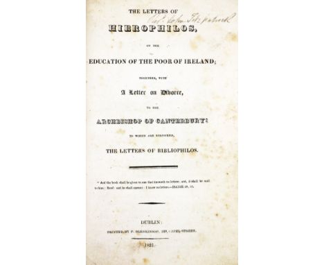 Pamphlets &amp; Plays: 1. [MacHale (Bp. J.)] 1.&nbsp;The Letters of Herophilus, on the Education of the Poor of Ireland,... 8