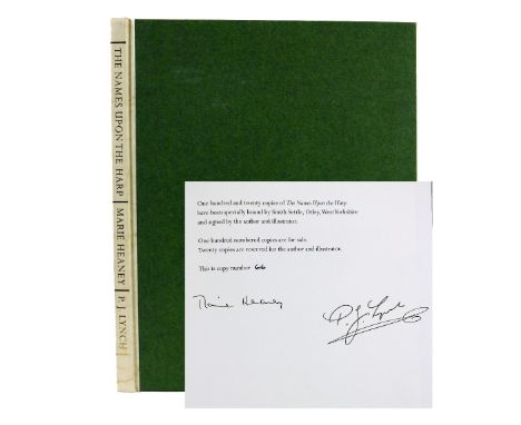 One of 120 Copies Heaney (Marie) &amp; Lynch (P.S.)illus.&nbsp;Irish Myth and Legend, The Names Upon the Harp,&nbsp;lg. 4to, 